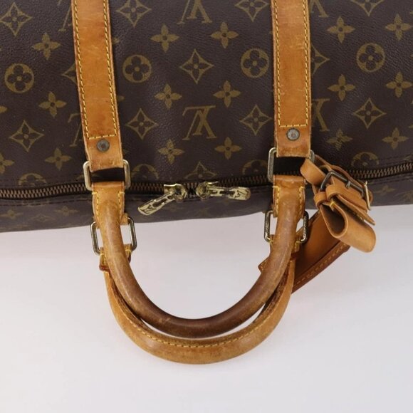 LOUIS VUITTON Monogram Keepall Bandouliere 55 Boston Bag M41414 LV Auth 145385 - Picture 8 of 16